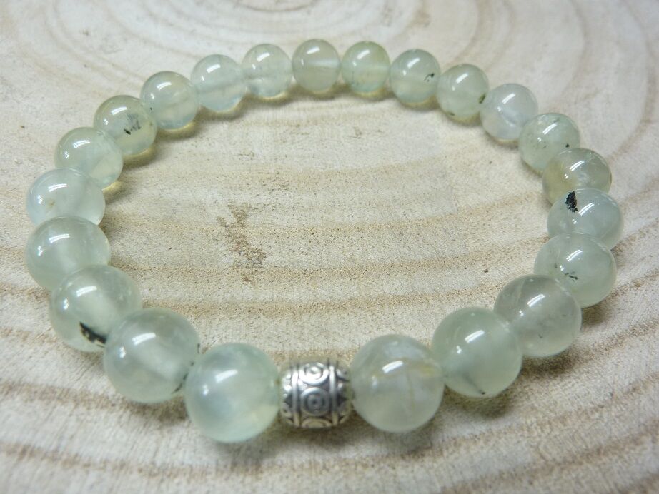Bracelet Préhnite - perles 8 mm