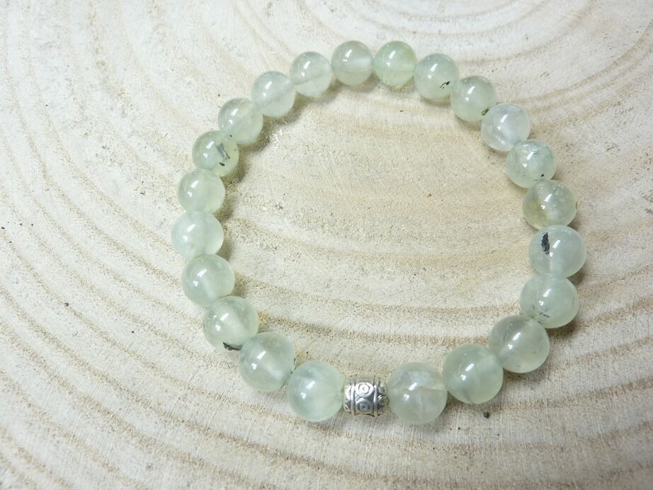 Bracelet Préhnite - perles 8 mm