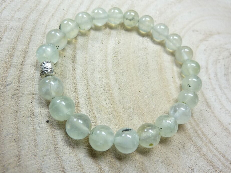 Bracelet Préhnite - perles 8 mm