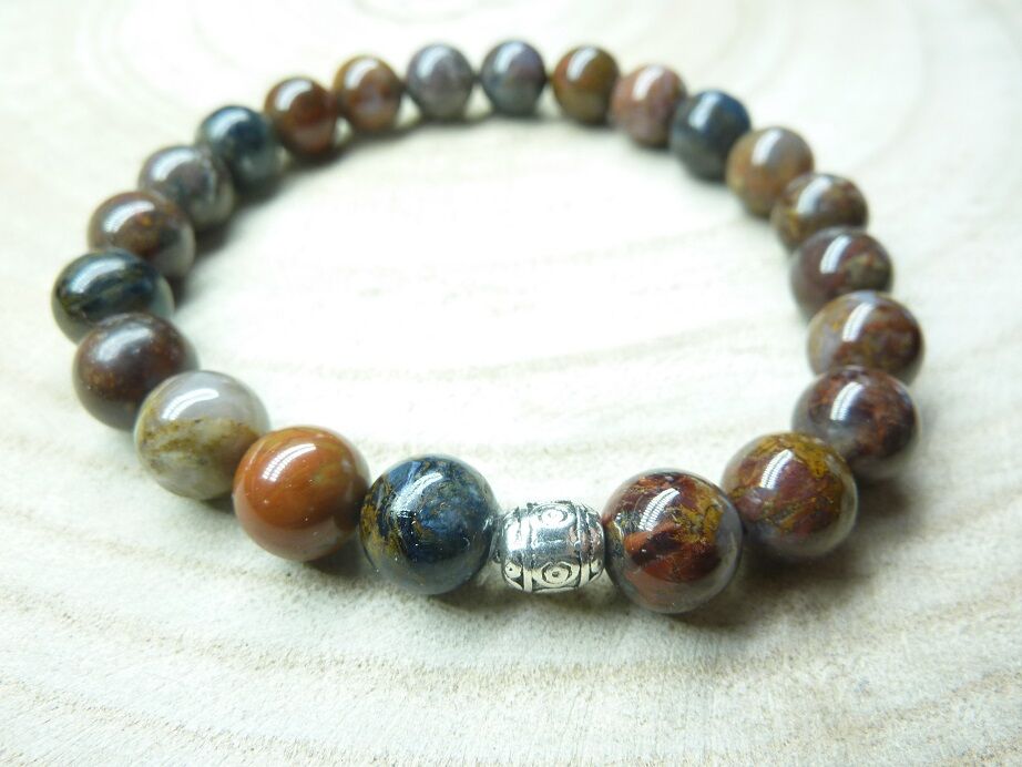 Bracelet Piétersite Perles rondes 8 mm