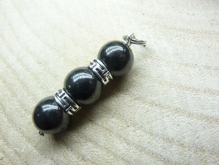 Pendentif Shungite-Perles rondes 10 mm