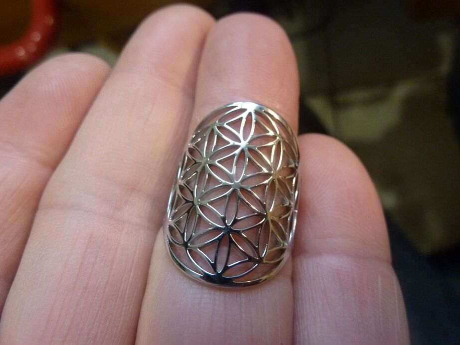 Bague Fleur de vie réglable