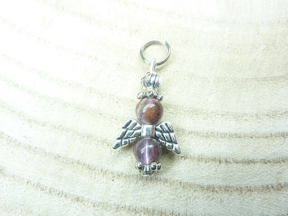 Pendentif Cacoxénite super seven perles 6 mm