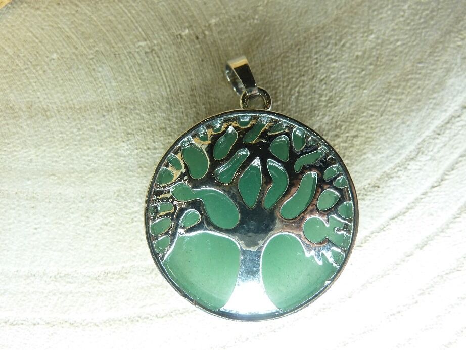 Pendentif Aventurine verte arbre de vie