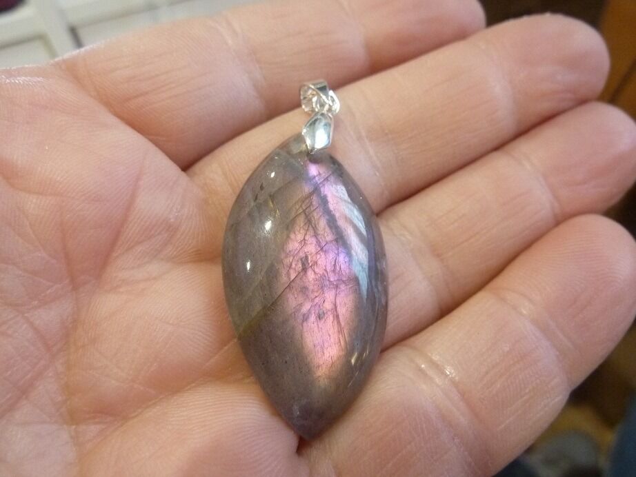 Pendentif Labradorite violet Rare ! ref 1533