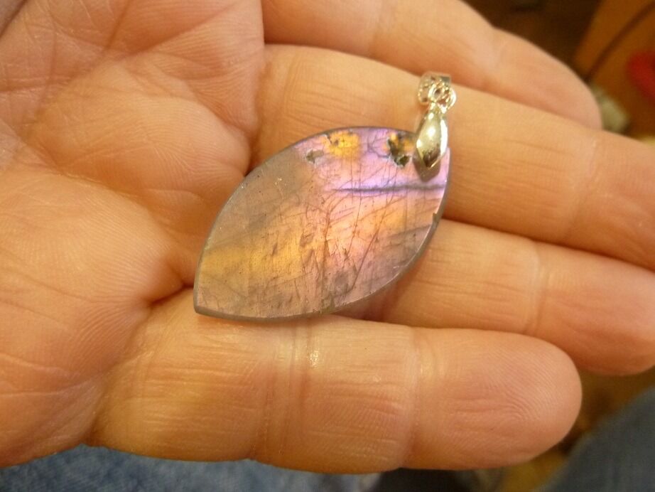 Pendentif Labradorite violet Rare ! ref 1533 – Image 3
