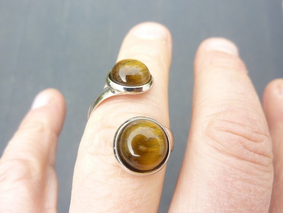 Bague Oeil de tigre protection réglage