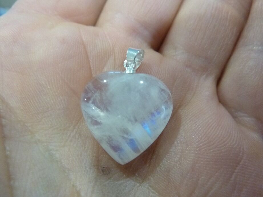 Pendentif coeur Pierre de lune