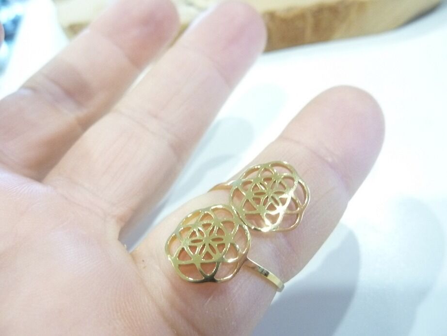 Bague réglable Fleur de vie ref Or