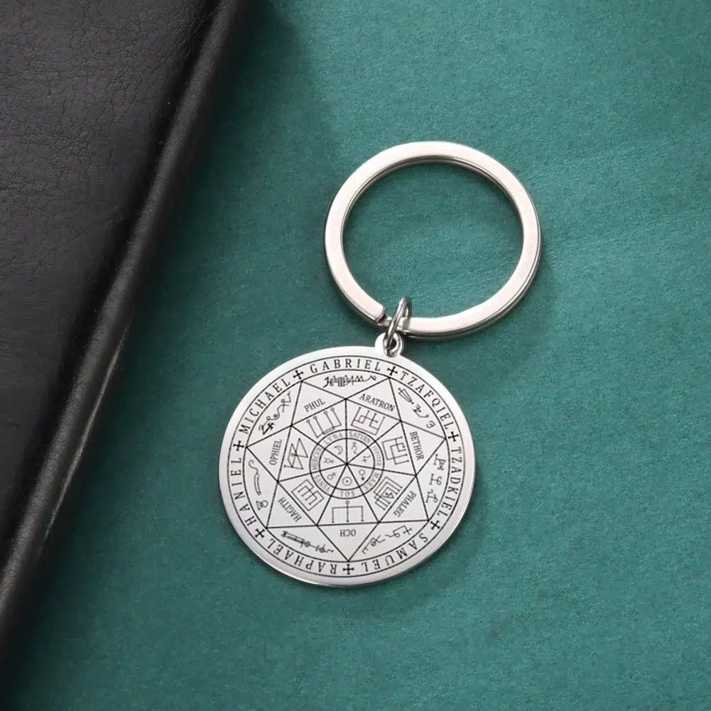 Porte-clés Sceau des 7 Archanges Argent