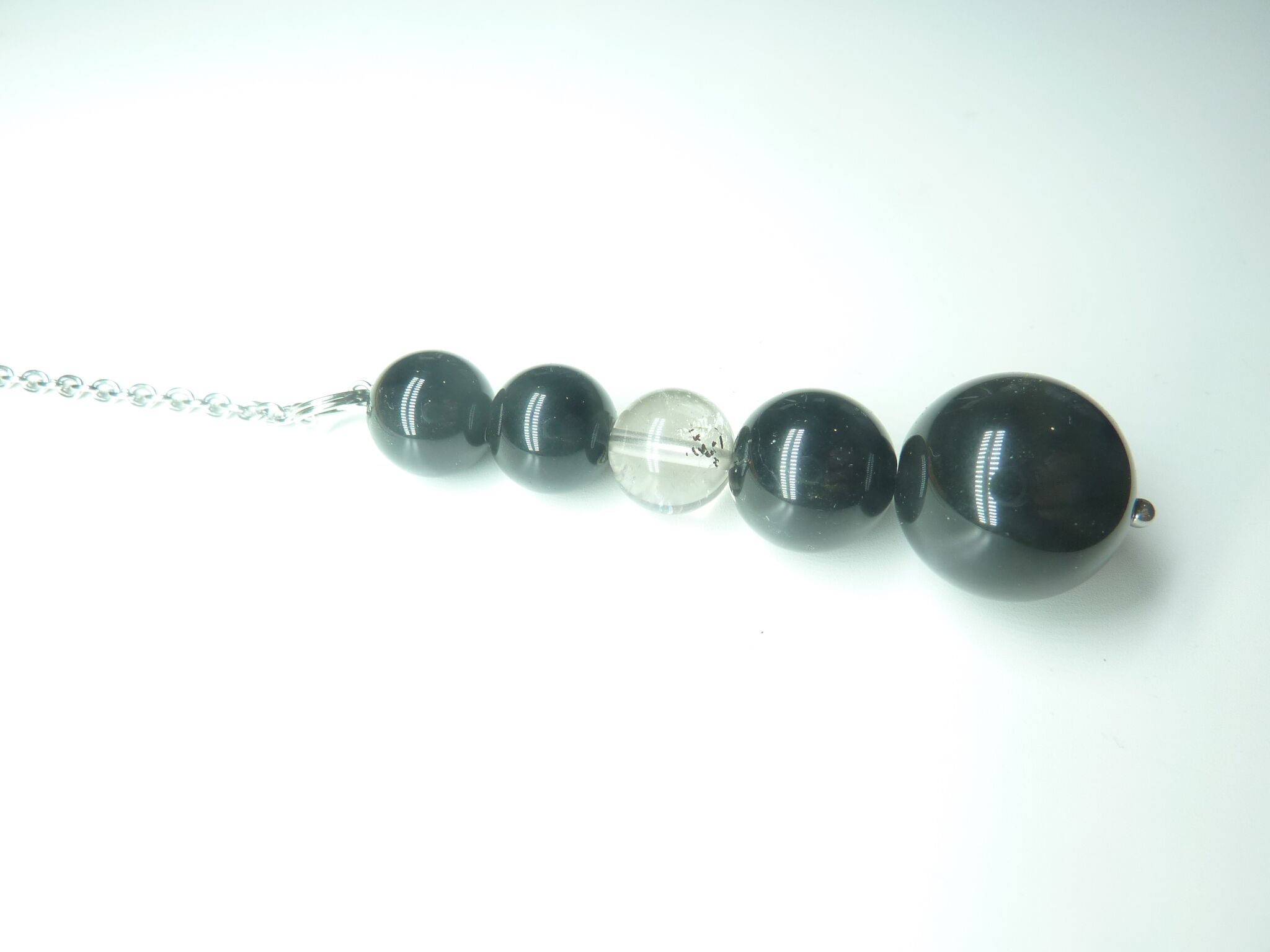 Suspension Méga Protection Obsidienne oeil céleste-Spinelle noir-Quartz