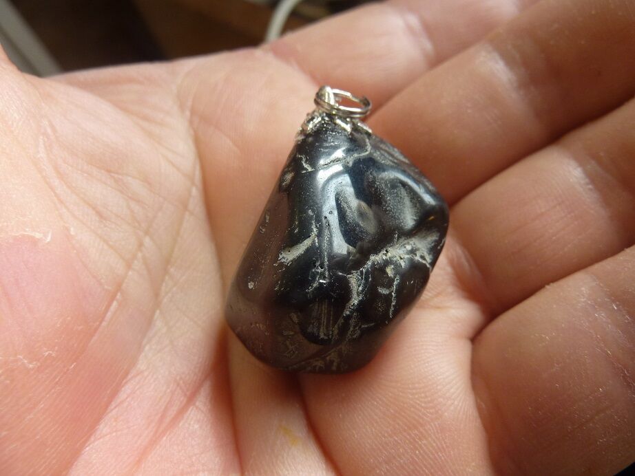 Pendentif Spinelle noir 31,4 gr ultra rare gg 23