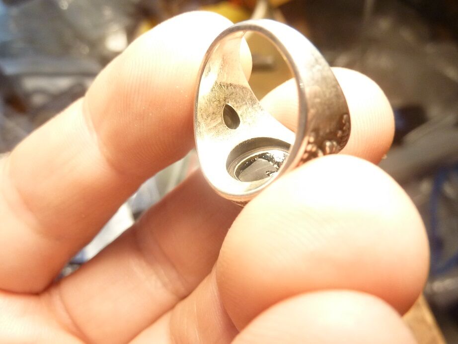 Bague Spinelle noir monture argent 925 taille 49 – Image 5