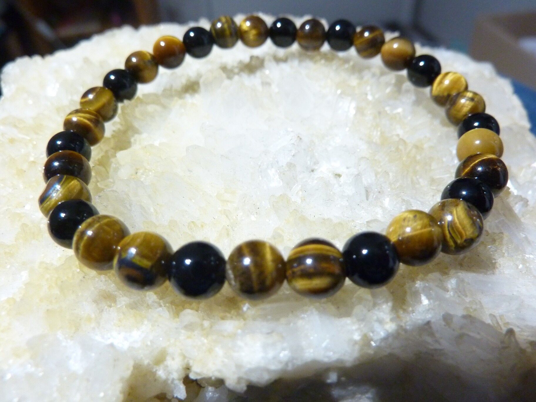 Bracelet oeil de tigre-tourmaline noire protection extrême – Image 2