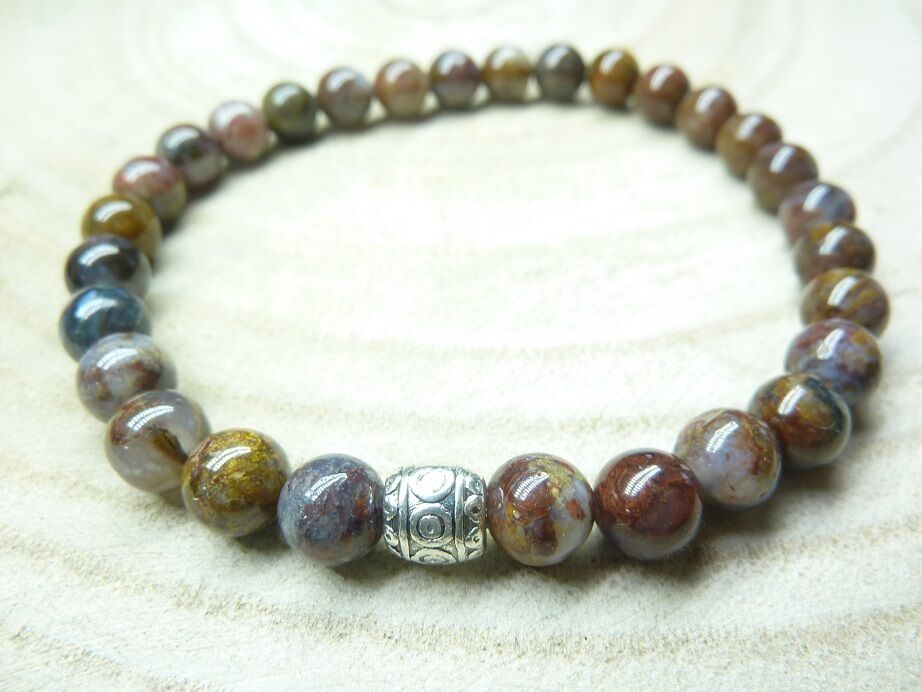 Bracelet Piétersite Perles rondes 6 mm