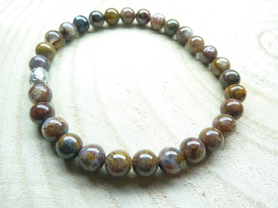 Bracelet Piétersite Perles rondes 6 mm