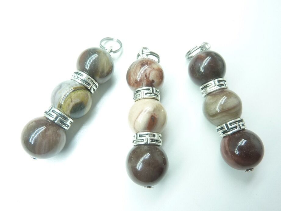 Pendentif Bois Fossilisé (Bois Pétrifié)