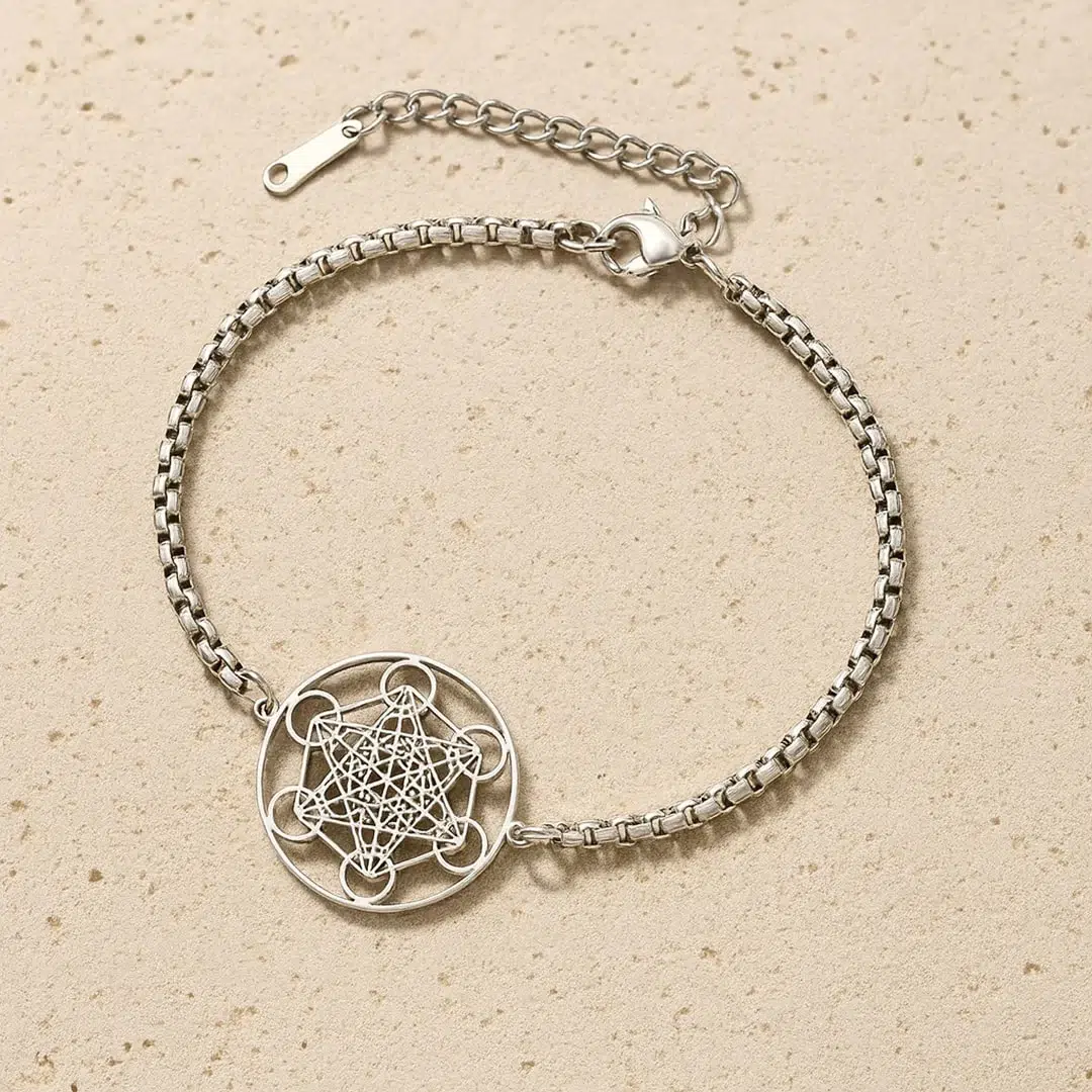 Bracelet cube de Métatron ref argent
