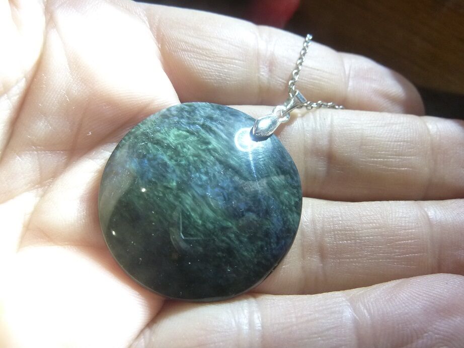 Pendentif Obsidienne mentogochol ( Manta huichol ) argent 925 GG 1501