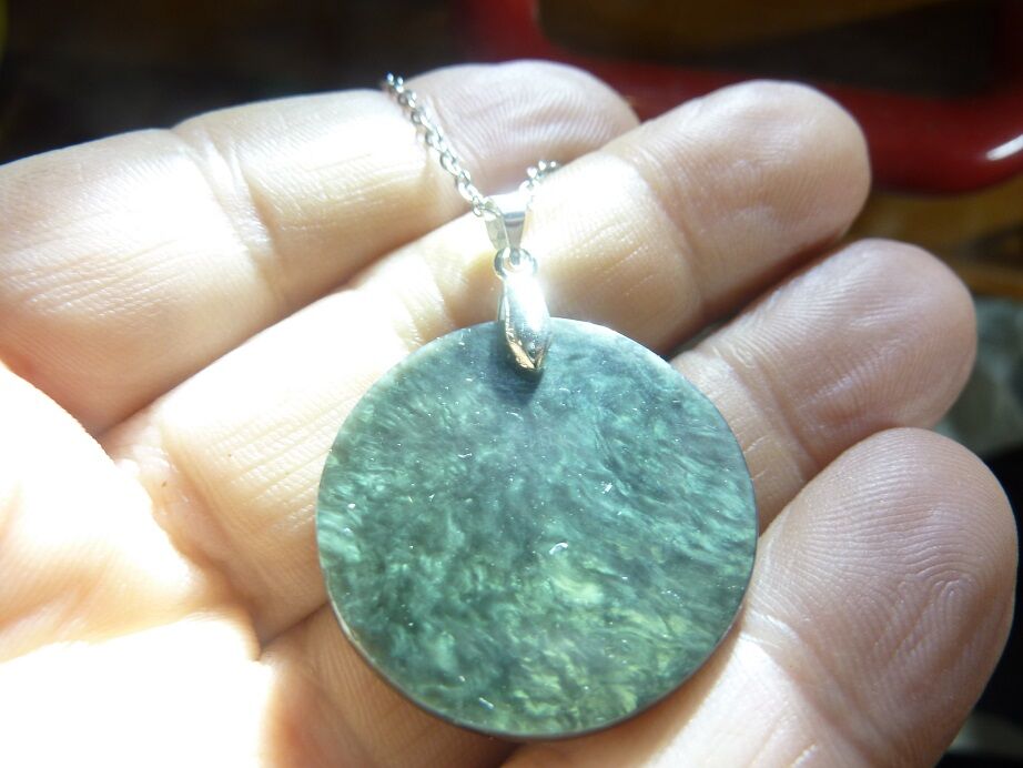 Pendentif Obsidienne mentogochol ( Manta huichol ) argent 925 GG 1535