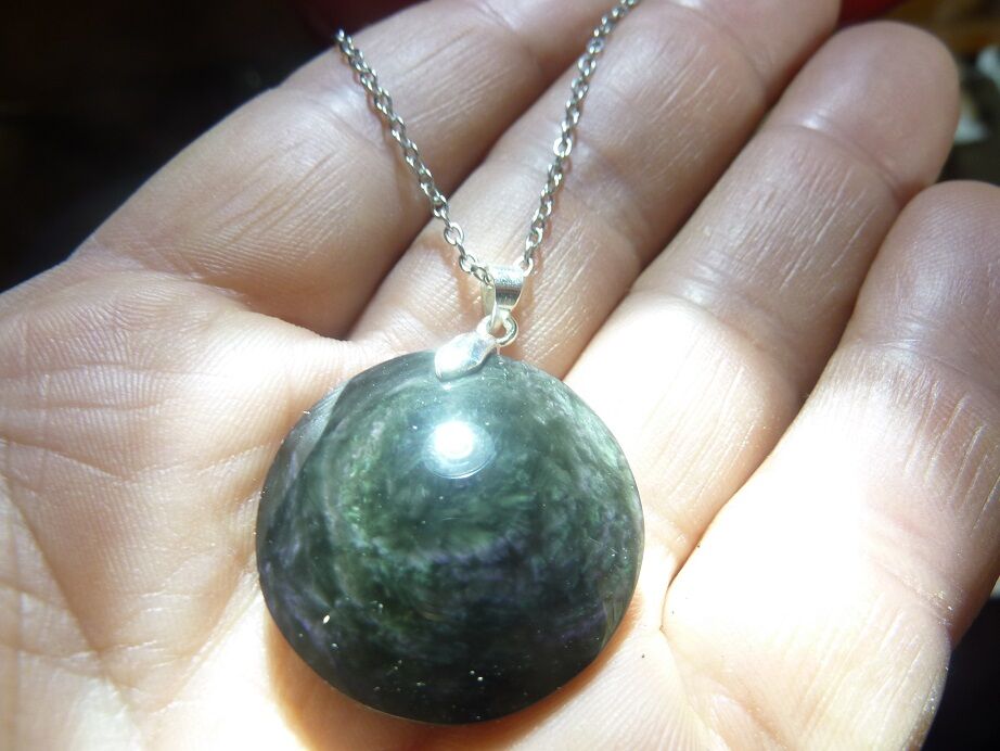 Pendentif Obsidienne mentogochol ( Manta huichol ) argent 925 GG 8831