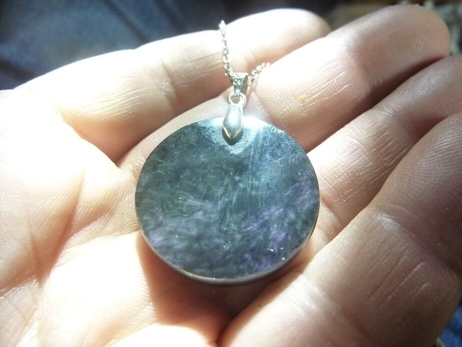 Pendentif Obsidienne mentogochol ( Manta huichol ) argent 925 GG 8831 – Image 3