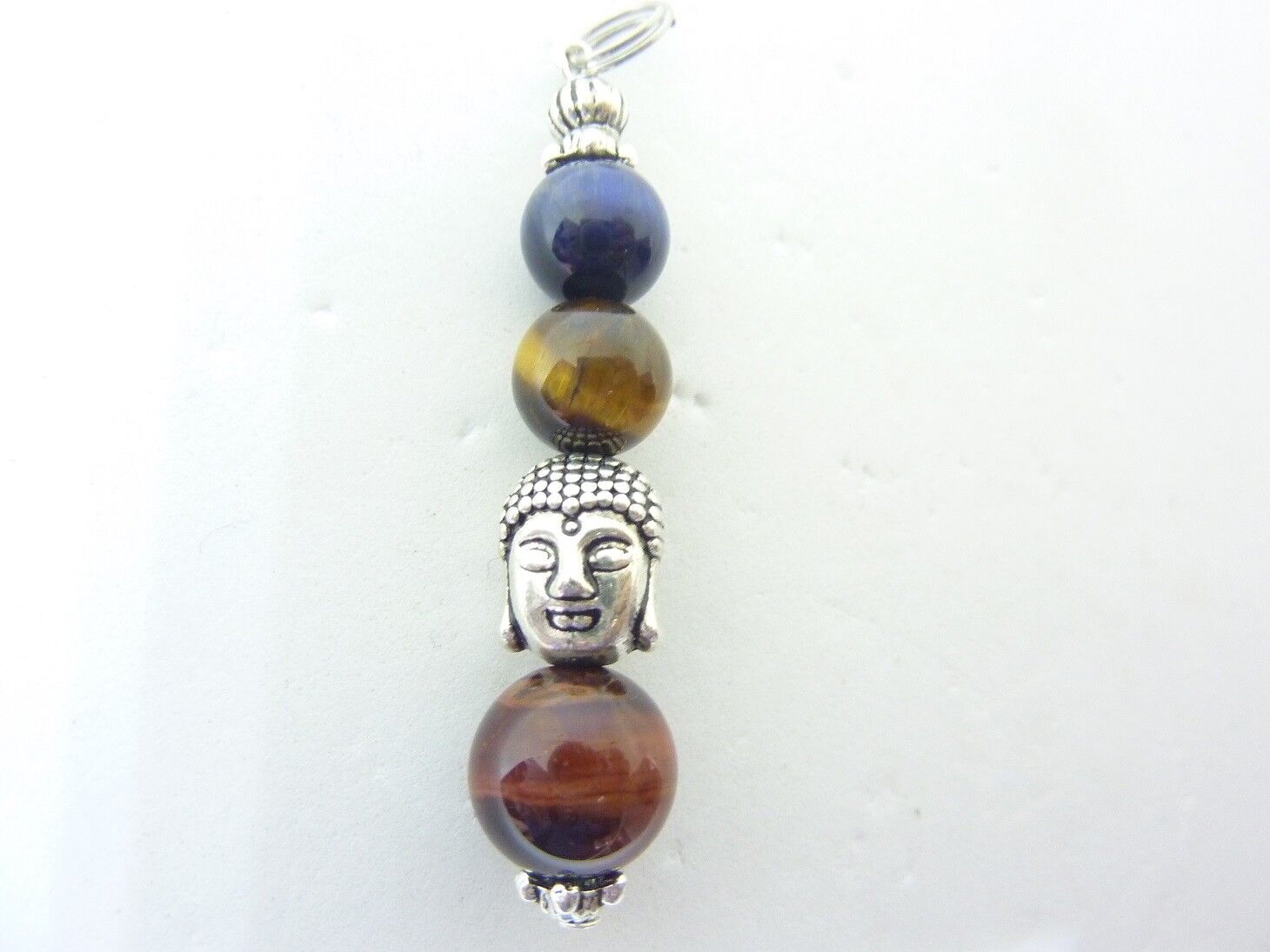 Pendentif OEIL DE TIGRE TAUREAU OEIL DE FAUCON Bouddha protection