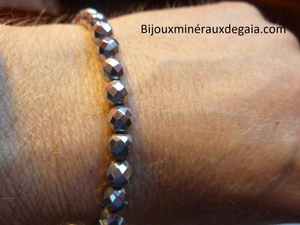 Bracelet Hématite - Perles rondes 6 mm