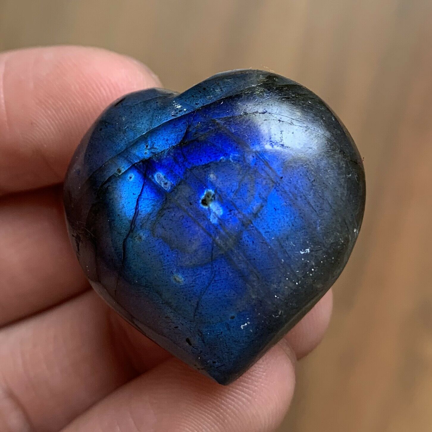 Coeur labradorite 22,9 gr ref 015
