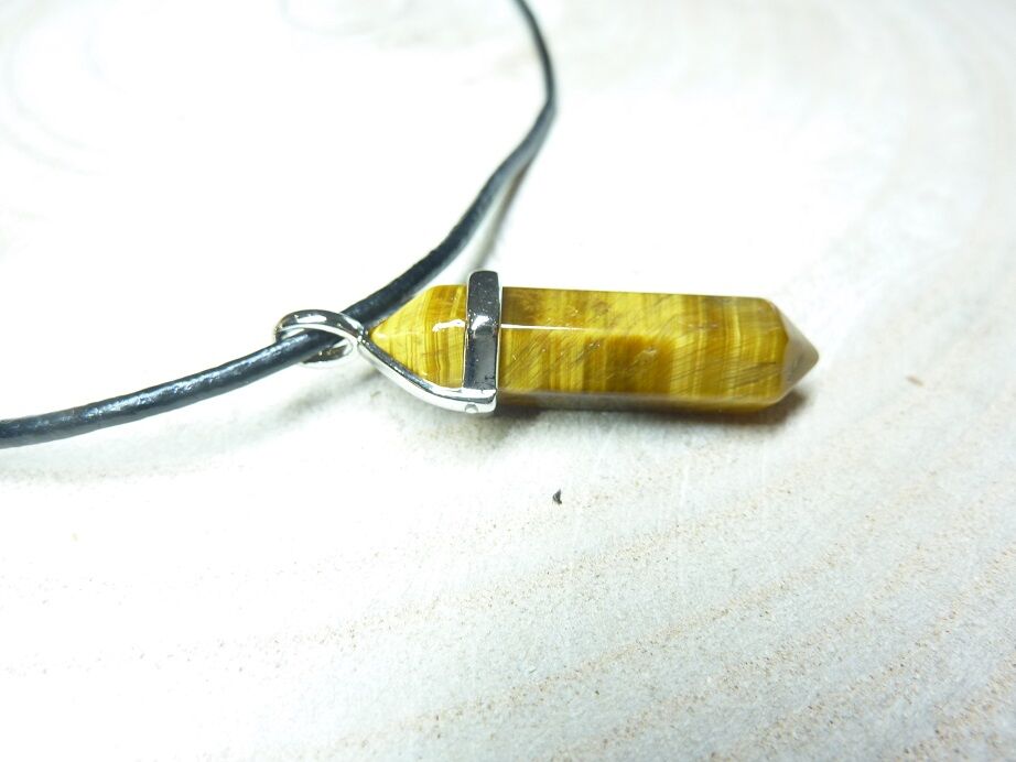 Pendentif Oeil de tigre pointe