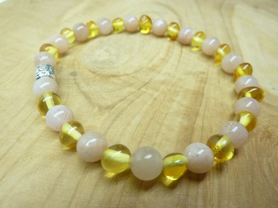 Bracelet Pierre de soleil – Ambre miel de la Baltique