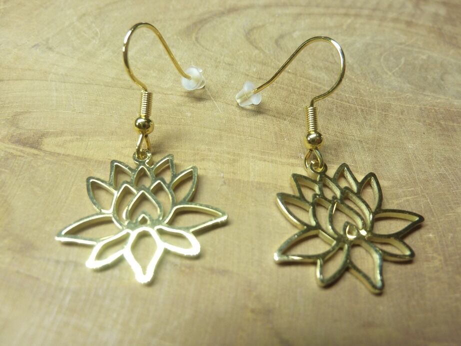 Boucles d'oreilles fleur de Lotus ref Or 02