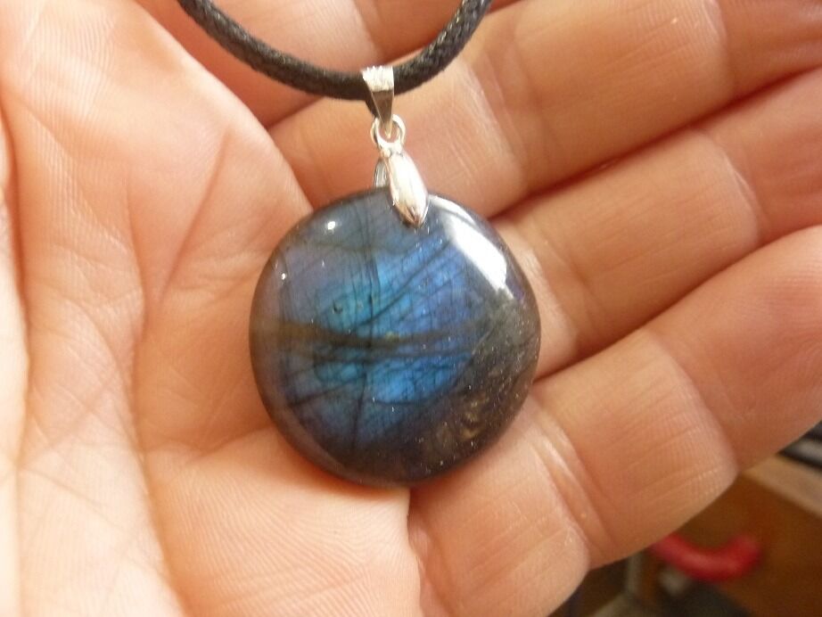 Collier pendentif Labradorite argent 925 ref 65