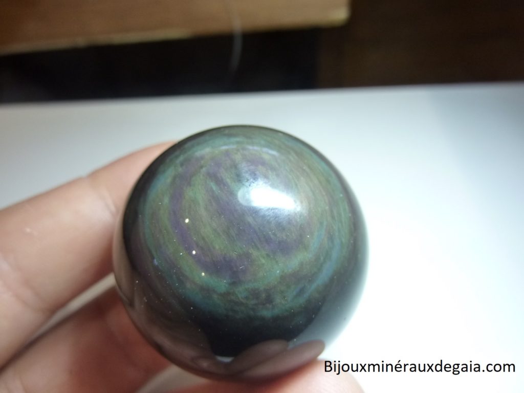 Obsidienne mentogochol variété rare d’œil céleste ref 1274