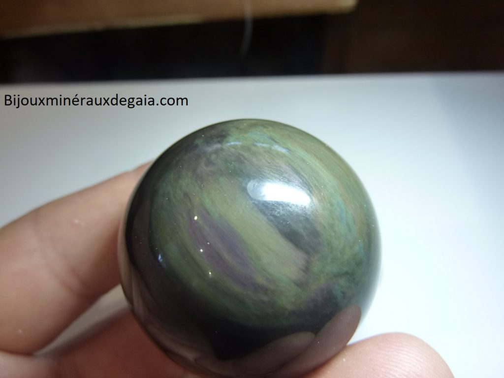 Obsidienne mentogochol variété rare d’œil céleste ref 1274