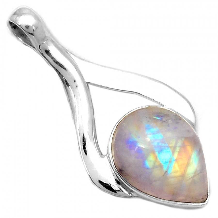 PENDENTIF PIERRE DE LUNE MONTURE EN ARGENT 925 REF 8720