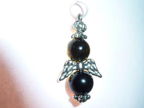 Pendentif ange tourmaline noire