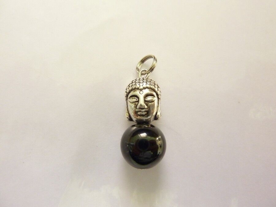 PENDENTIF SPINELLE NOIR PROTECTION BOUDDHA