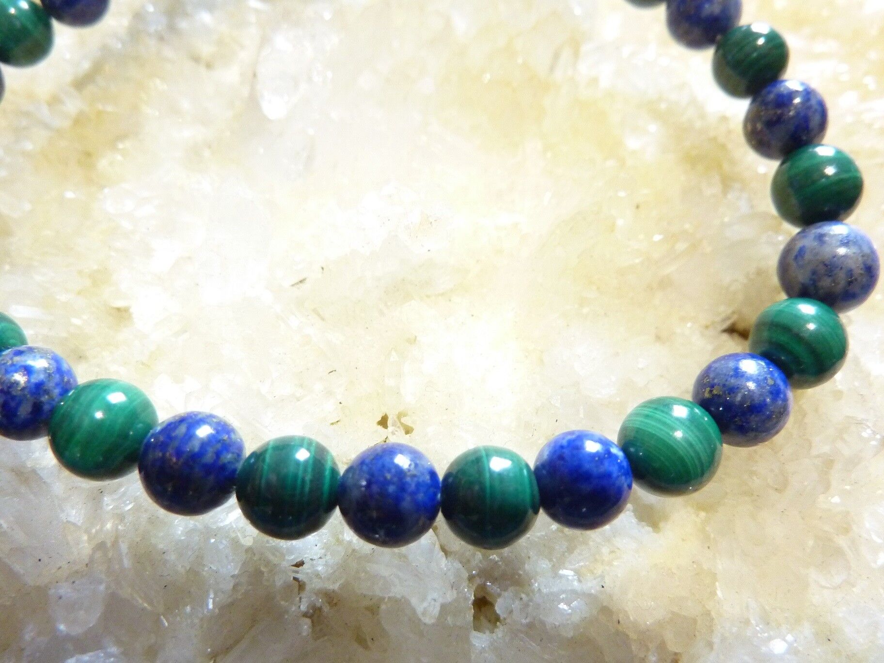 BRACELET MALACHITE-LAPIS LAZULI 6 mm – Image 3