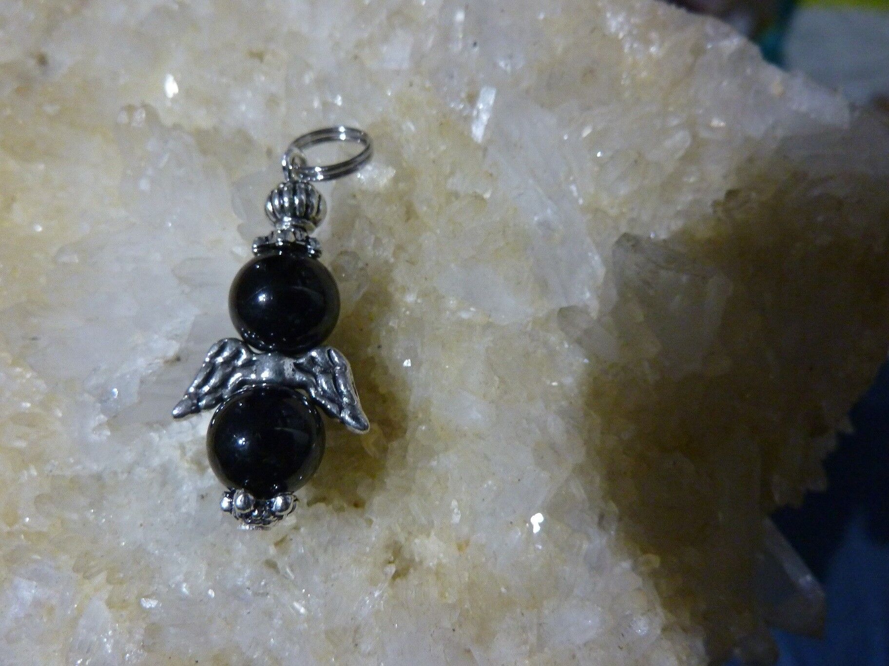 Pendentif Spinelle noir - perles rondes 8 mm – Image 3