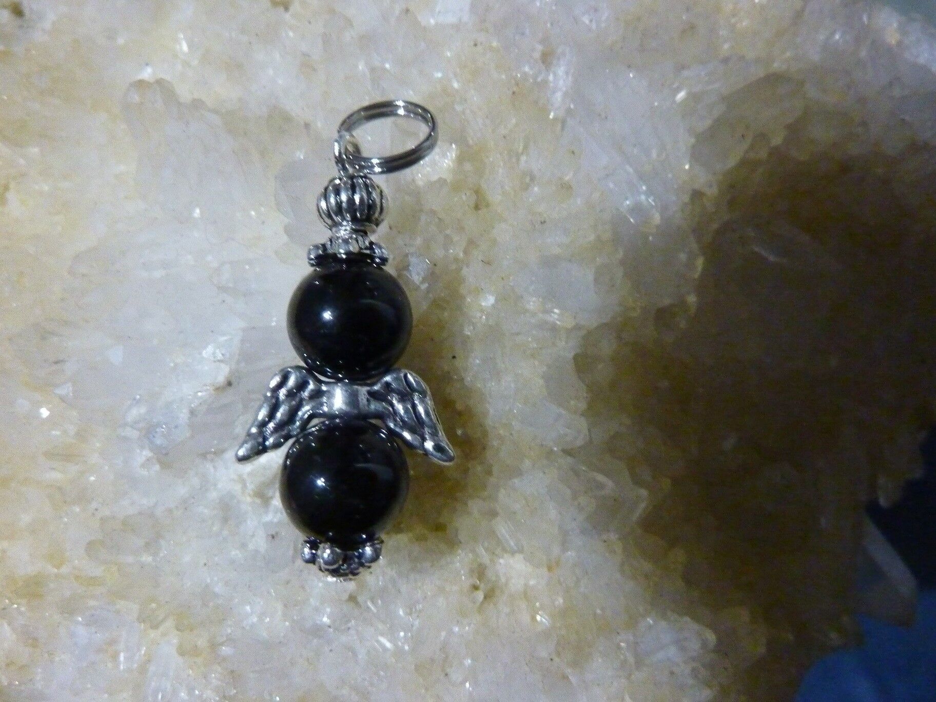 Pendentif Spinelle noir - perles rondes 8 mm – Image 2