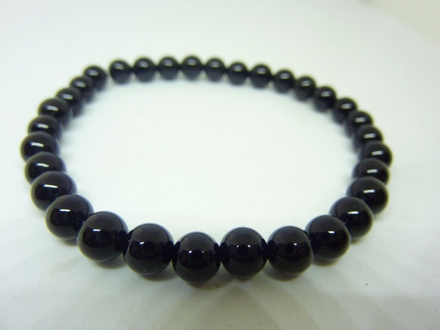 Bracelet tourmaline noire perles rondes 6 mm – Image 4