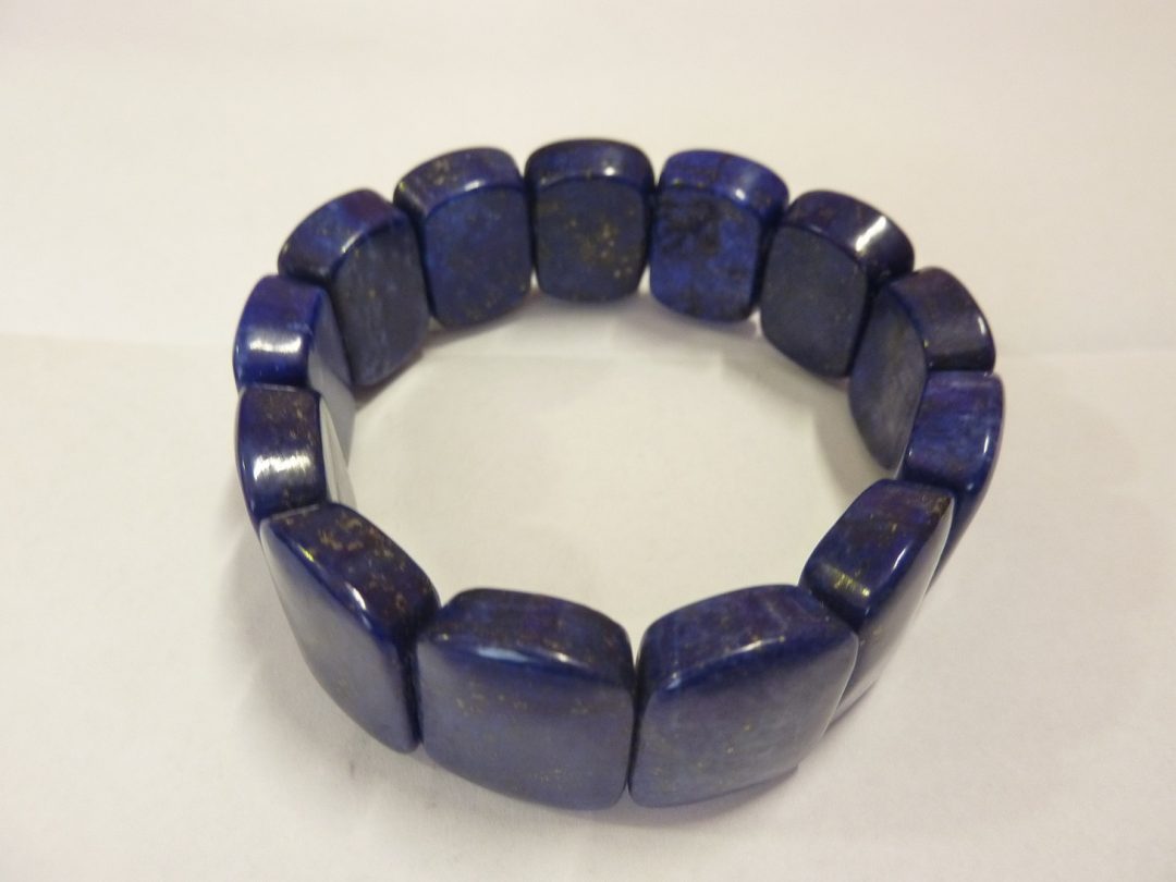 Bracelet lapis lazuli pierres taillées