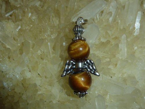 Pendentif Oeil de tigre-Perles rondes 8 mm