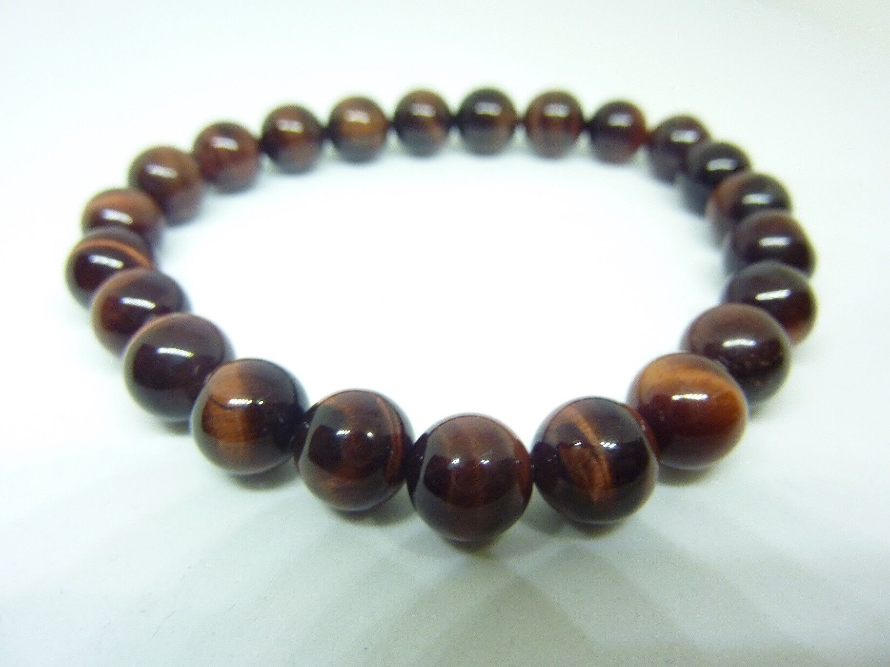 BRACELET OEIL DE TAUREAU PERLES 8 MM – Image 8