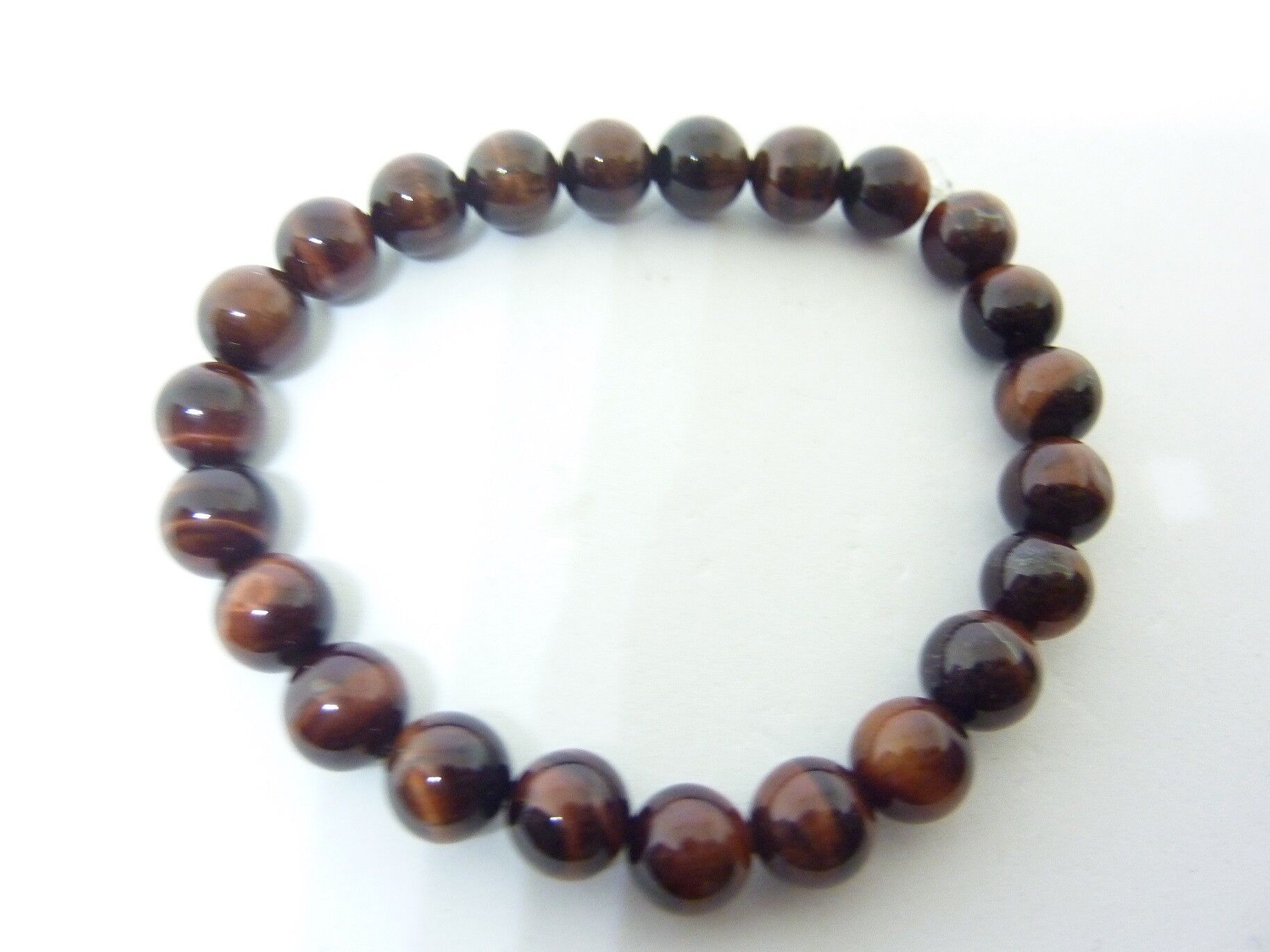 BRACELET OEIL DE TAUREAU PERLES 8 MM – Image 6