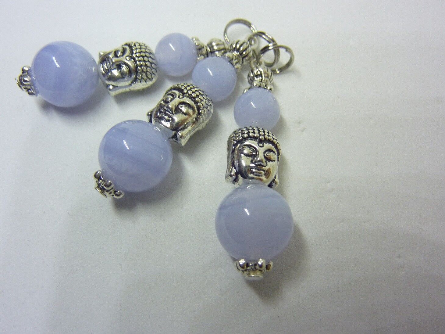 Pendentif Bouddha Zénitude calcédoine bleue – Image 3