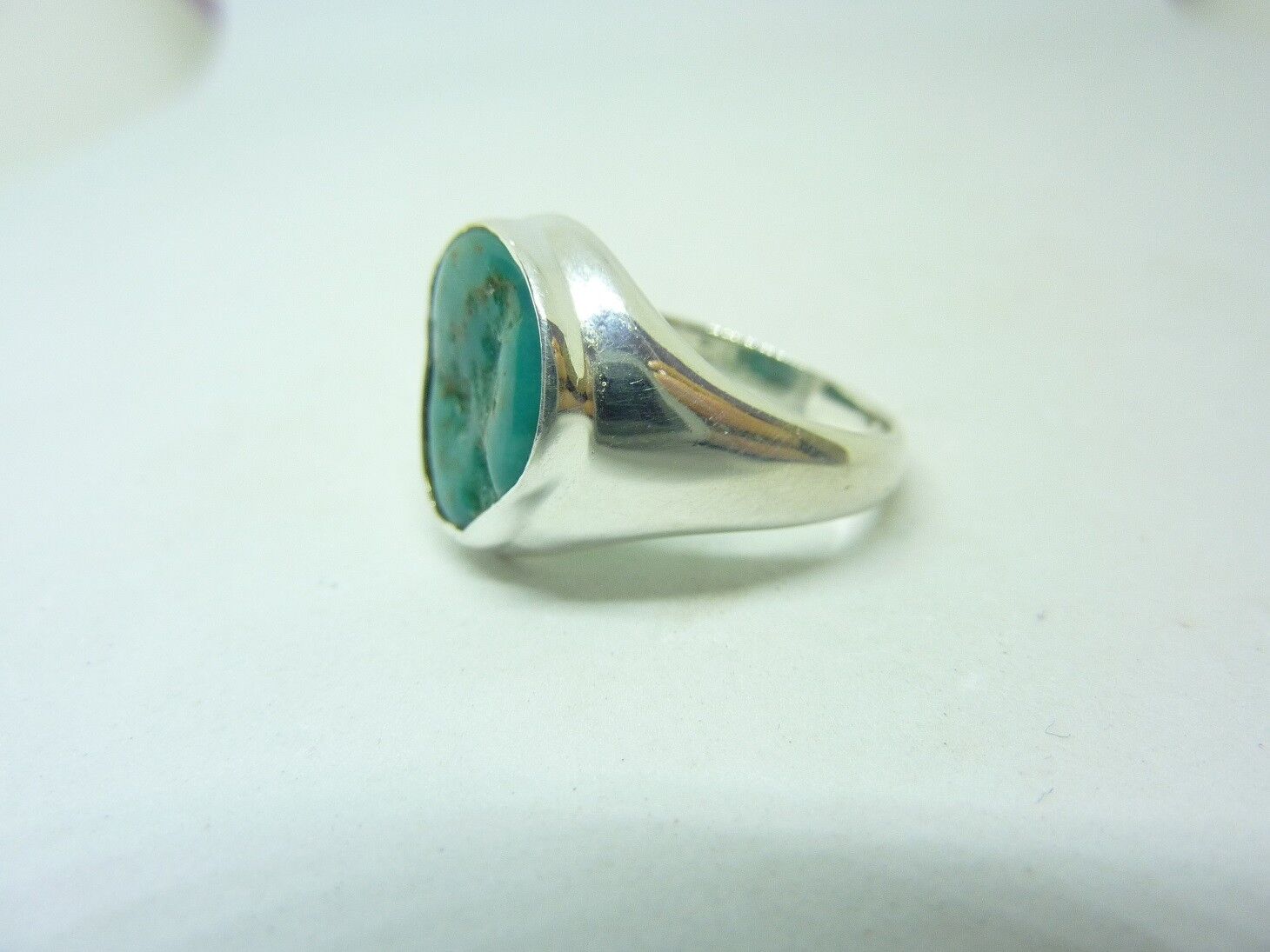 BAGUE TURQUOISE MONTURE EN ARGENT 925.TAILLE 60 REF 7386 – Image 2