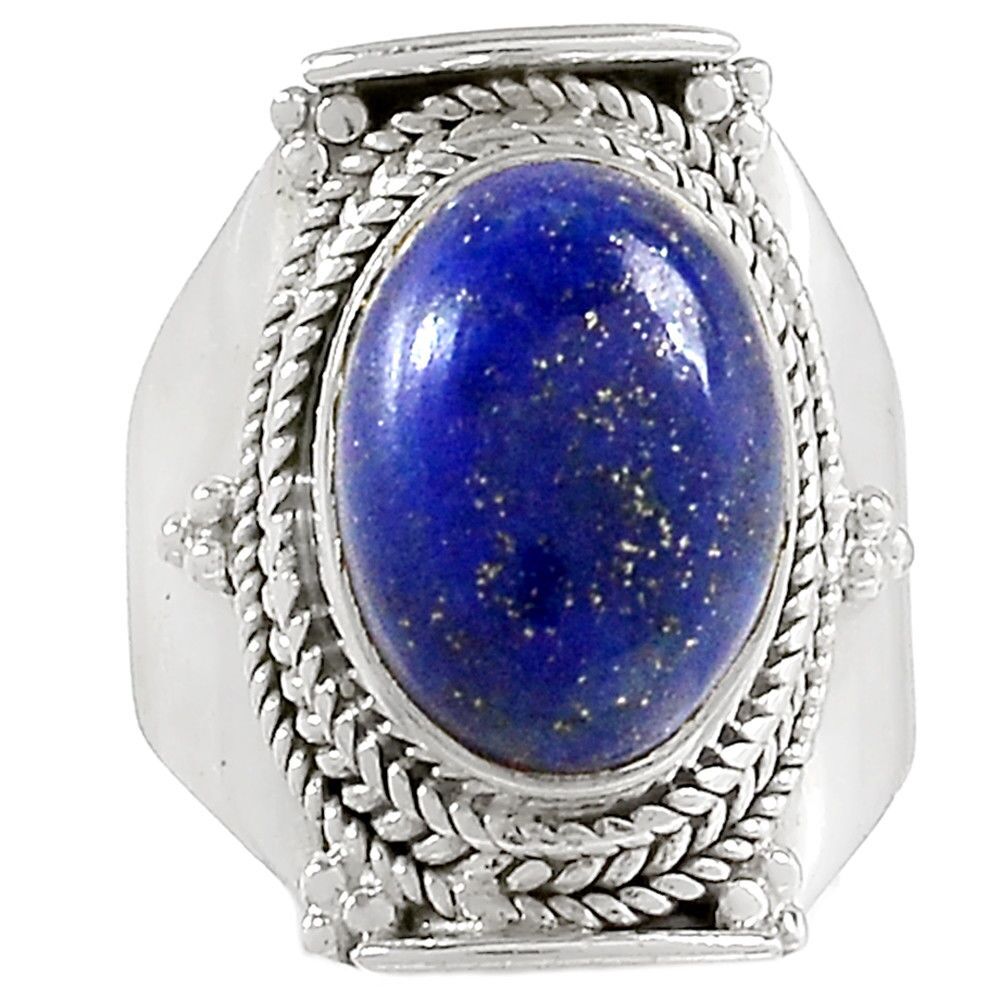 SUBLIME BAGUE EN LAPIS LAZULI & ARGENT 925 TAILLE 55 1/4 ref 8816