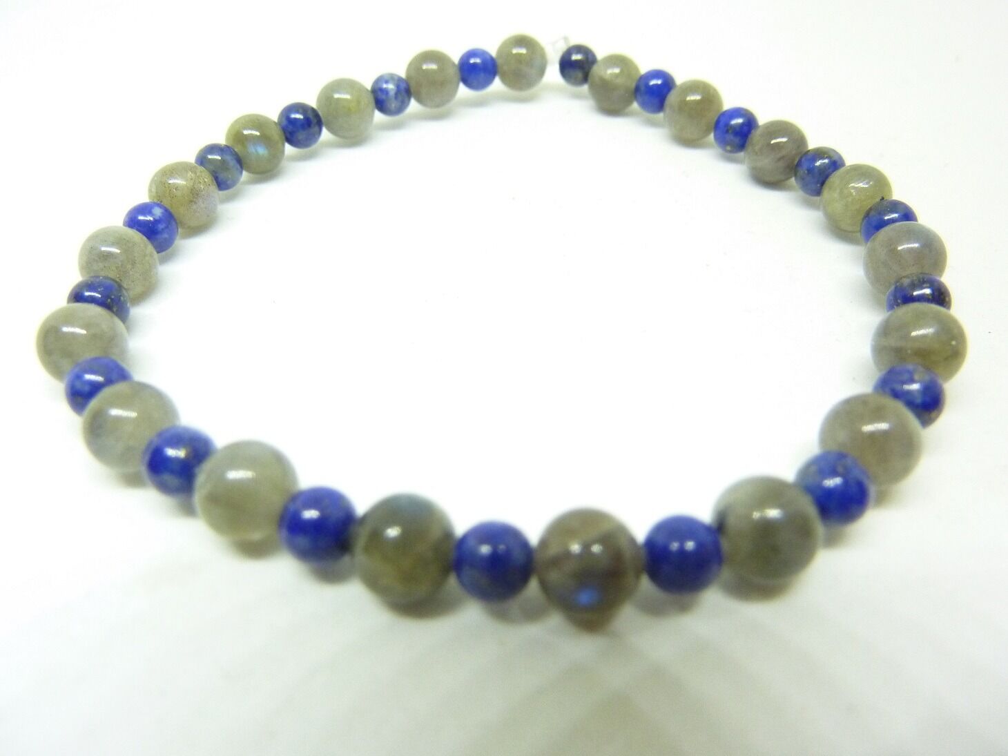 BRACELET PROTECTION: LABRADORITE,LAPIS LAZULI 6-4 MM